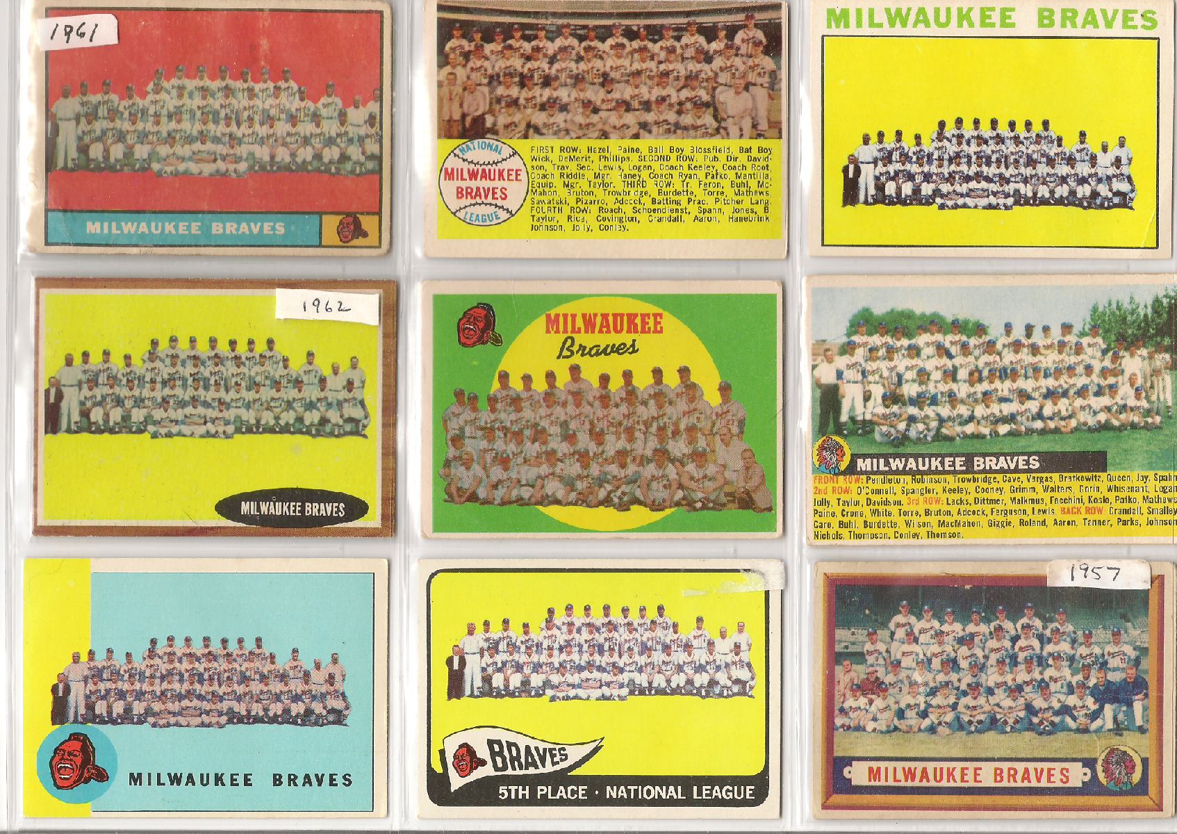 Braves team cards